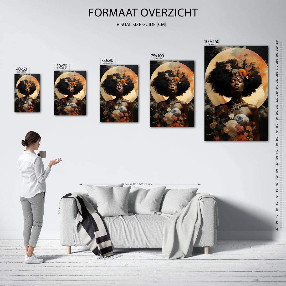 Kosmische bloemenpracht Kunstwerk