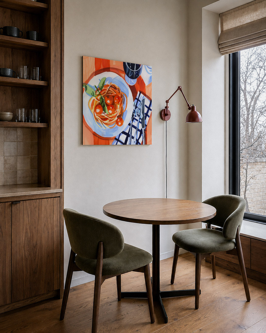 Dynamisch eettafereel Kunstwerk