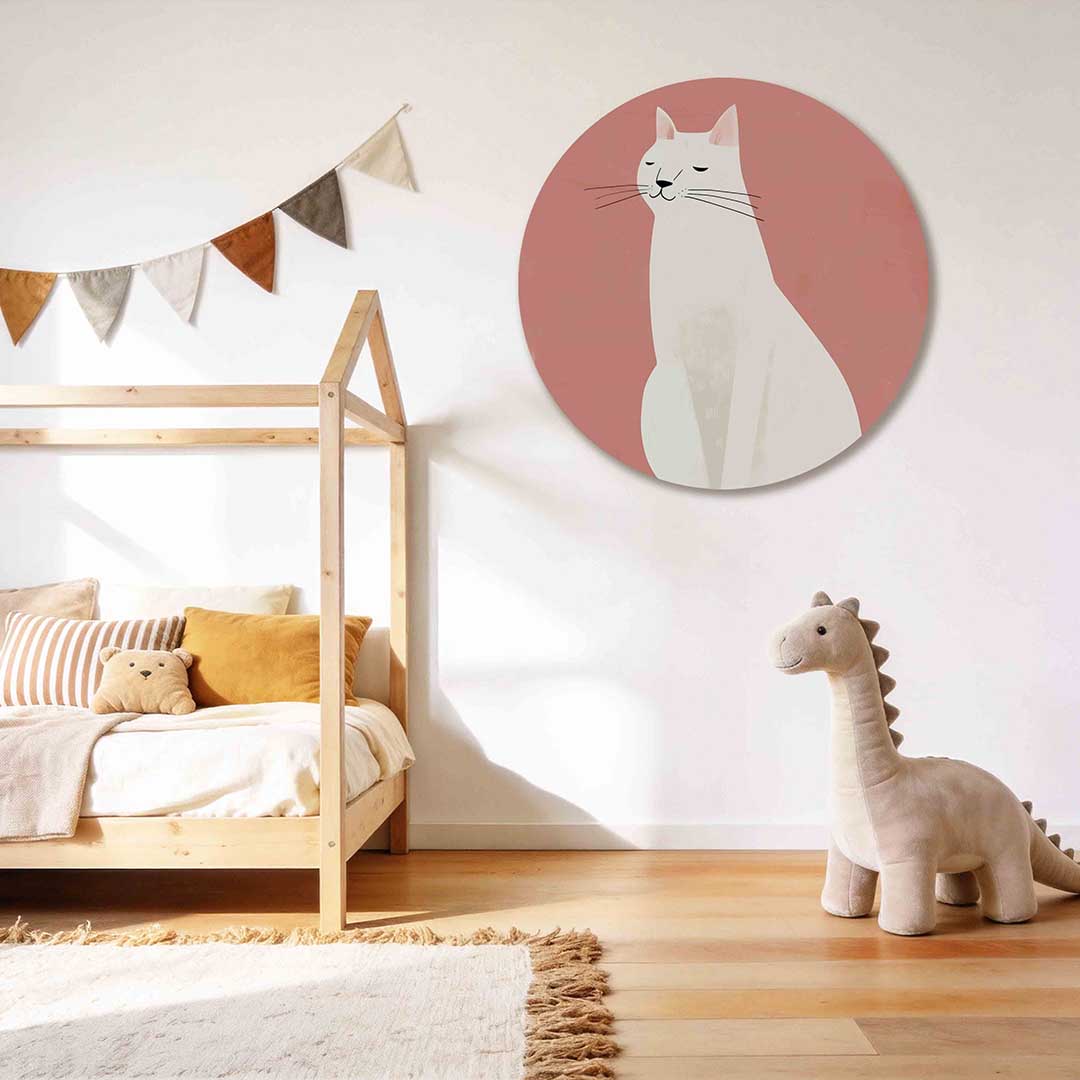 Witte kat Muurcirkel