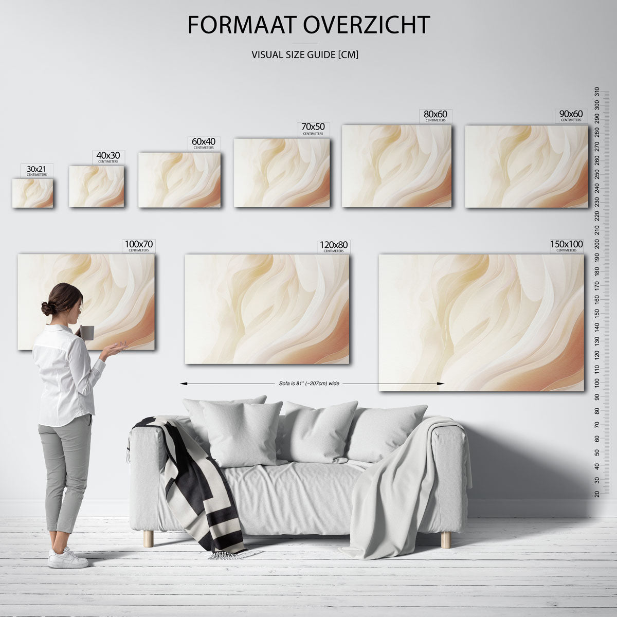 Golvende lijnen Poster