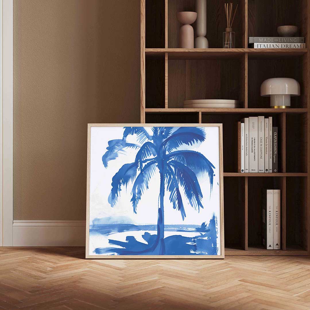 Palmboom aan zee Poster