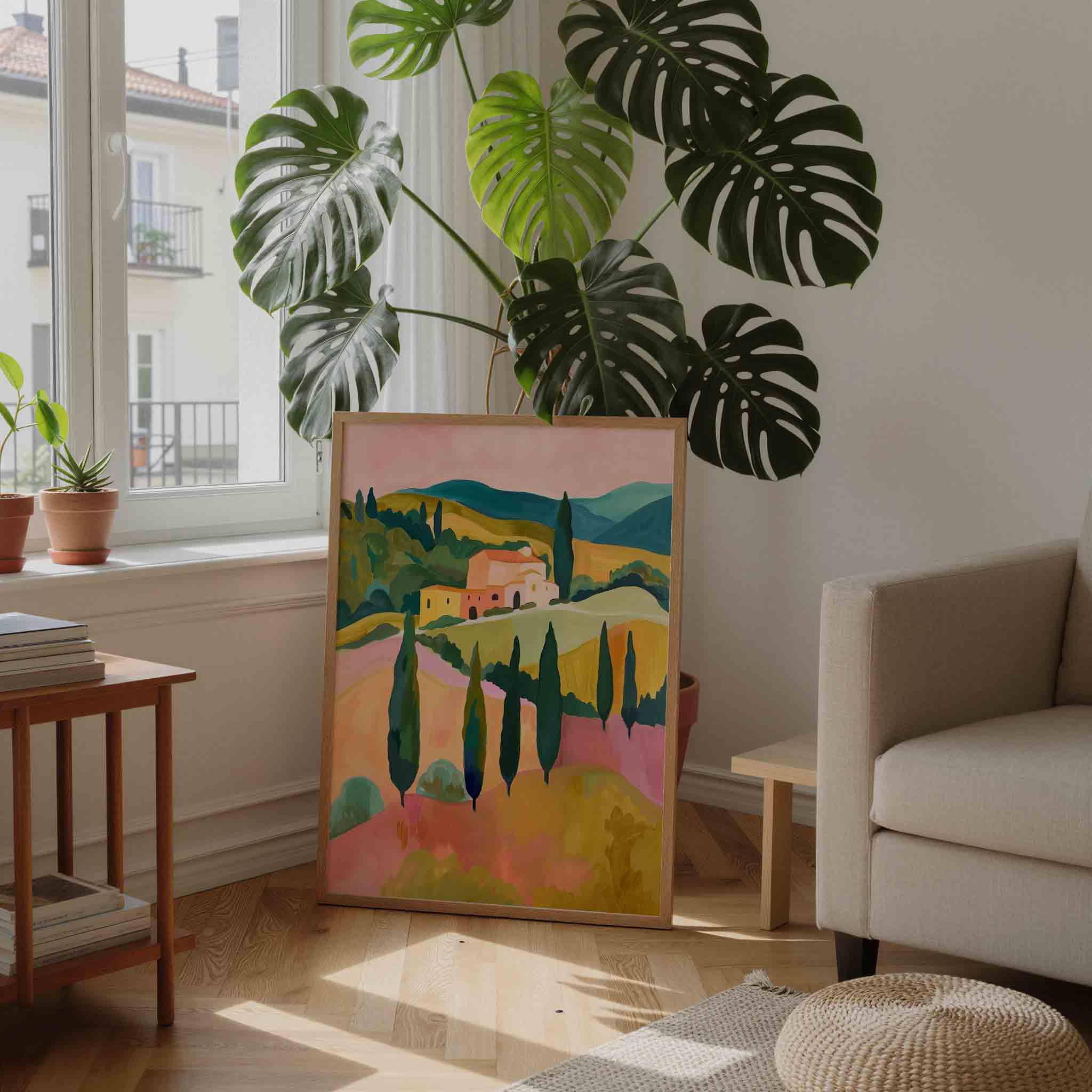 Landschap met cipressen Poster