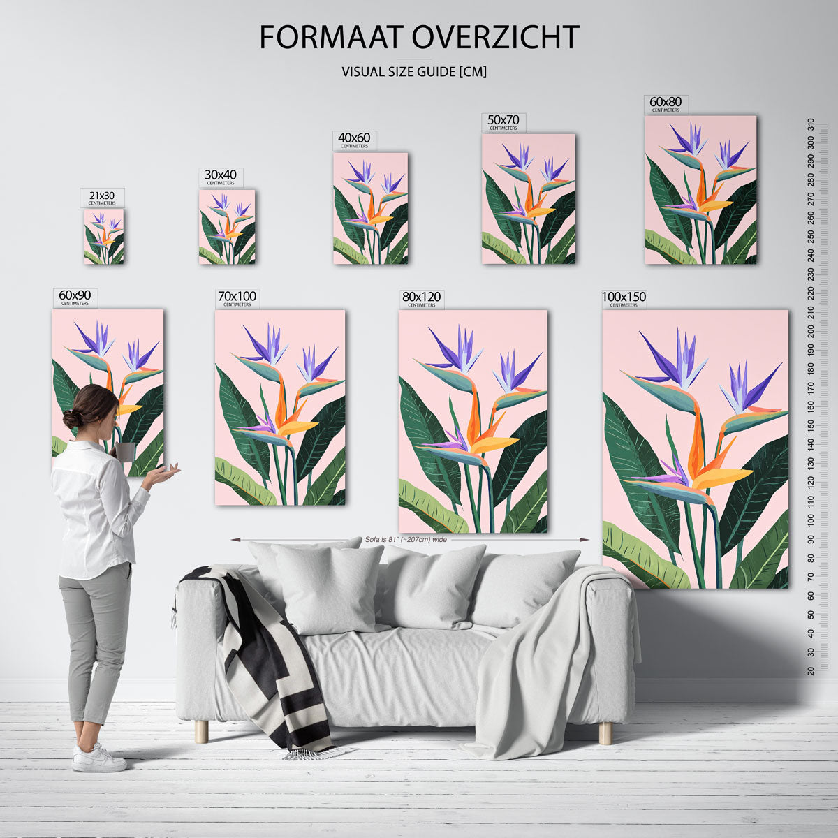 Tropische bloemen Poster