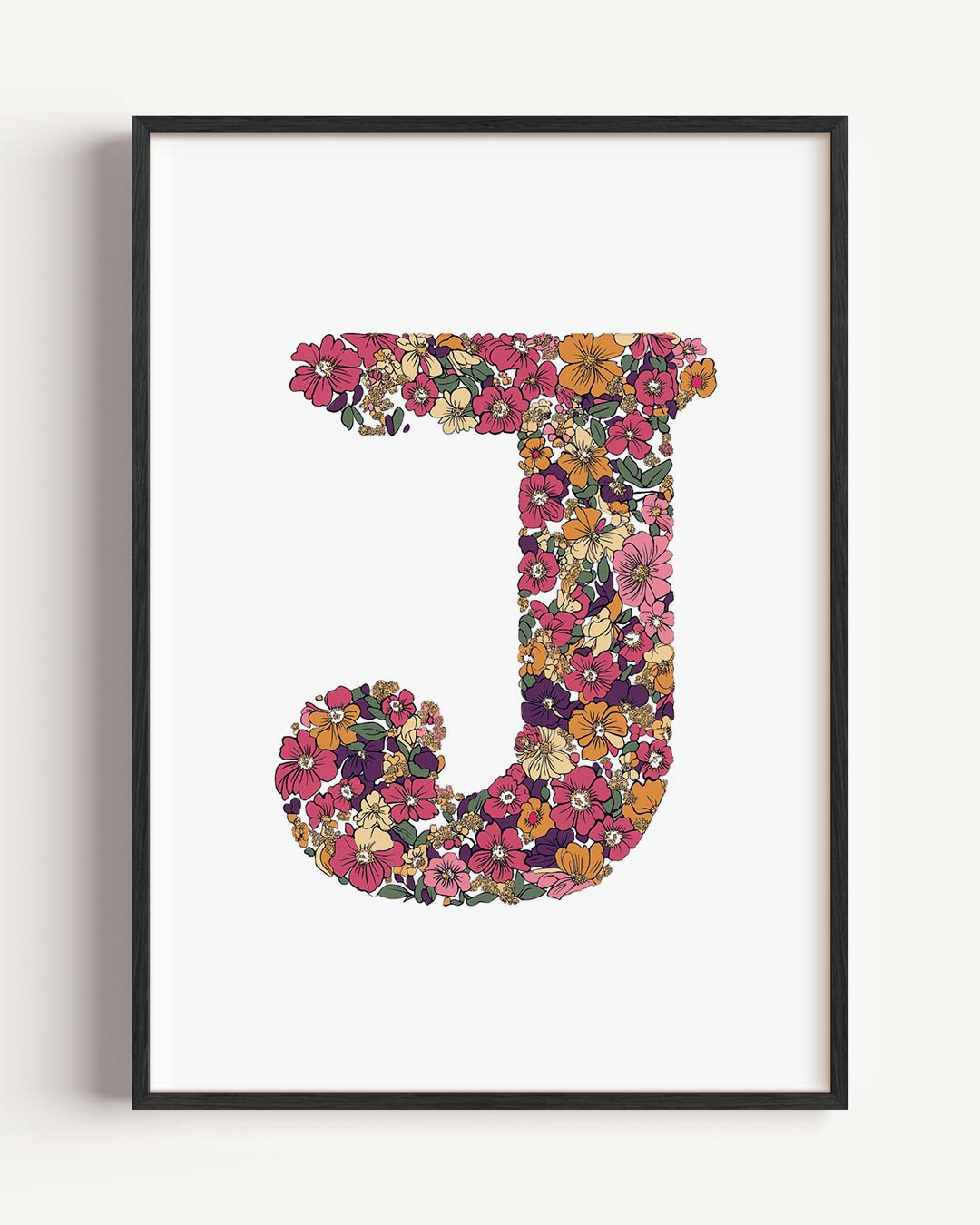 Bloemenschrift J Poster-WallArtistic