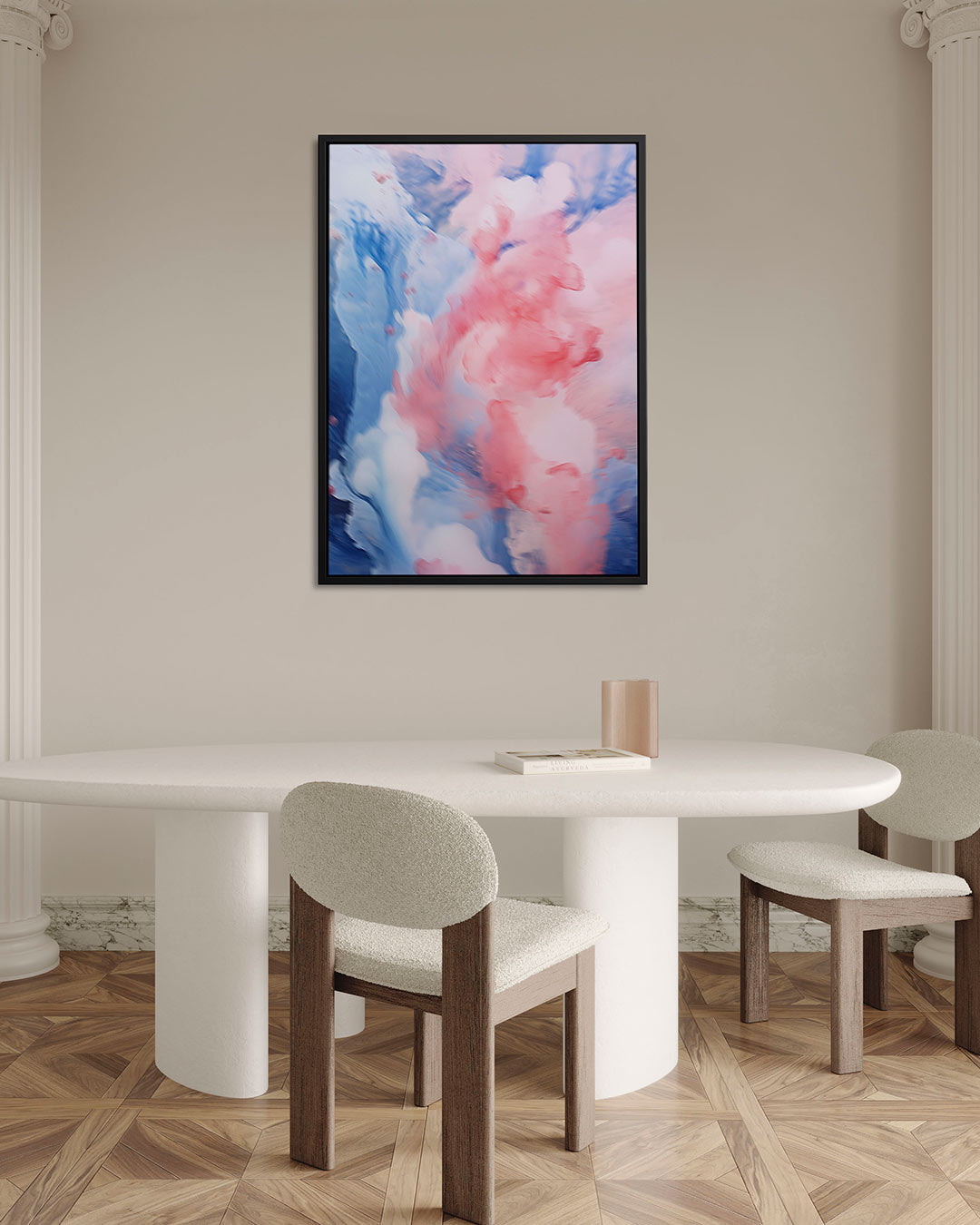 Vloeiende kleurencompositie Kunstwerk