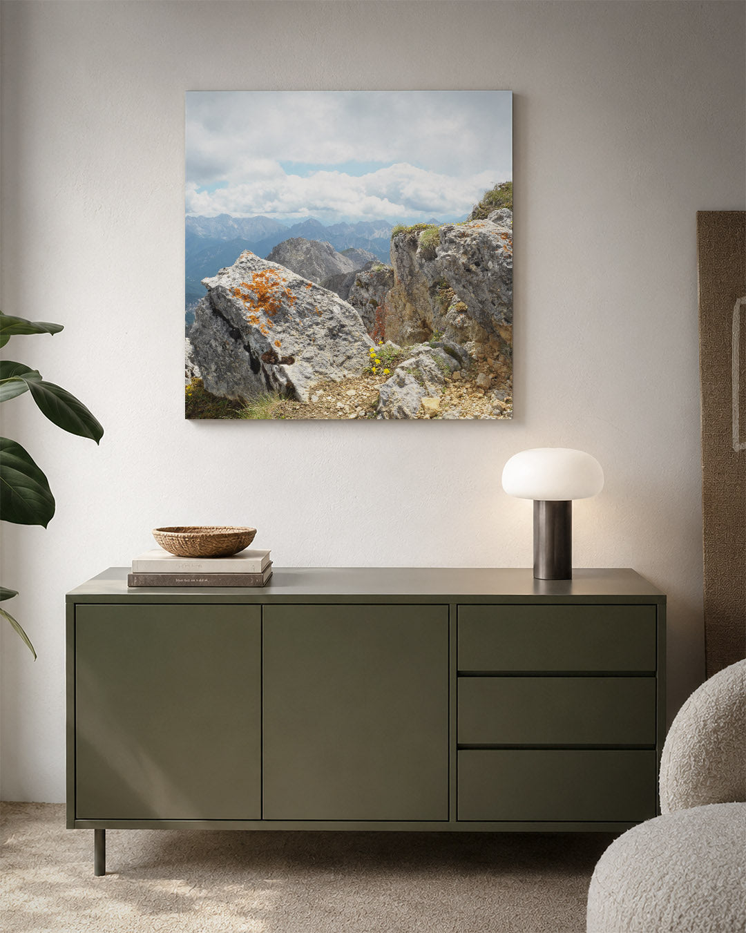 Berglandschap met rotsen Kunstwerk