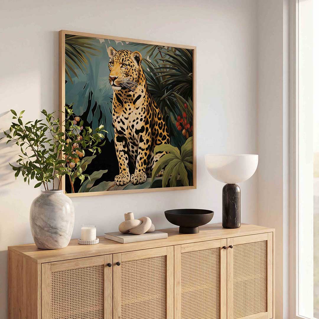 Luipaard in jungle Poster