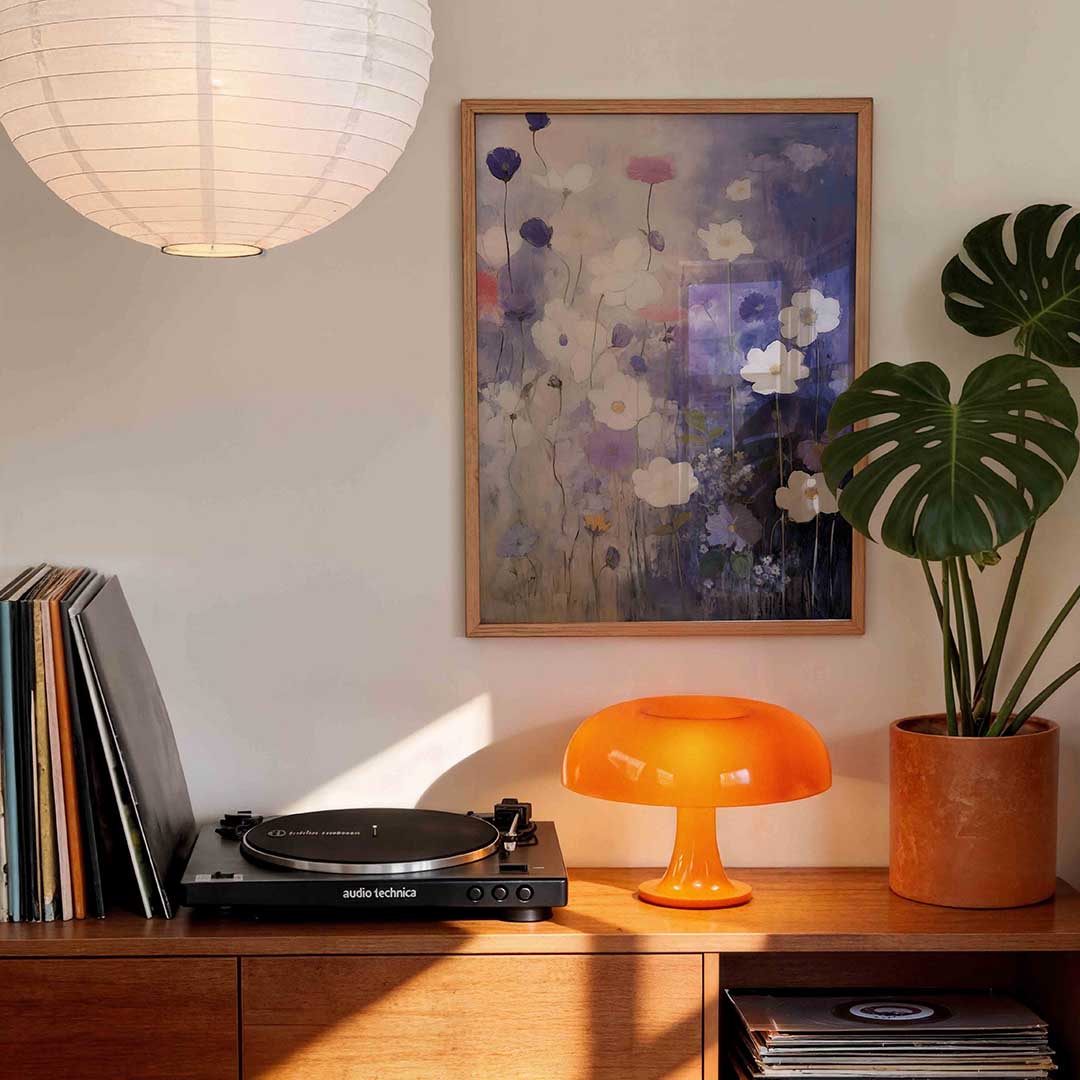 Bloemen in paarse tinten Poster