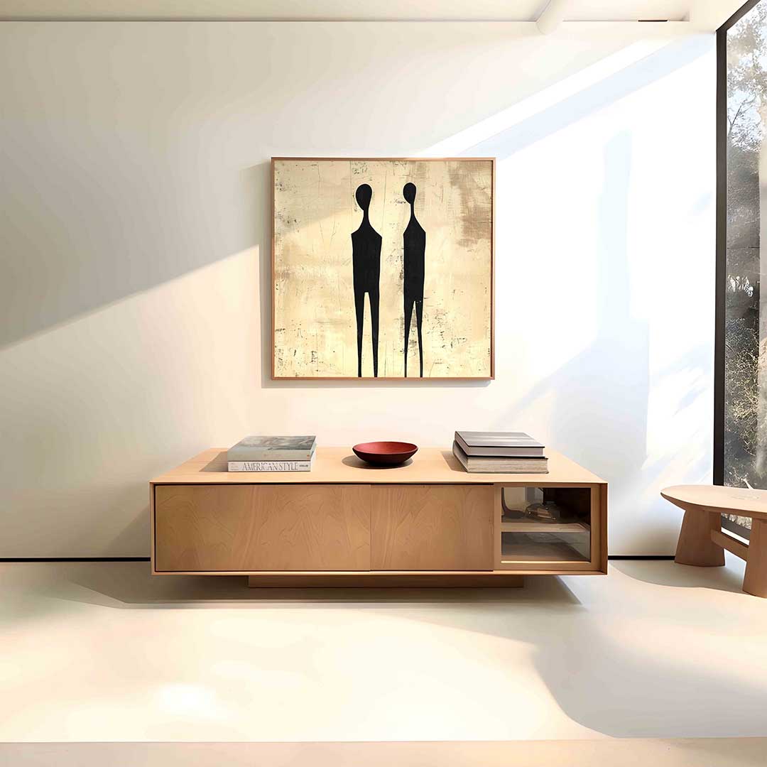 Twee figuren Poster