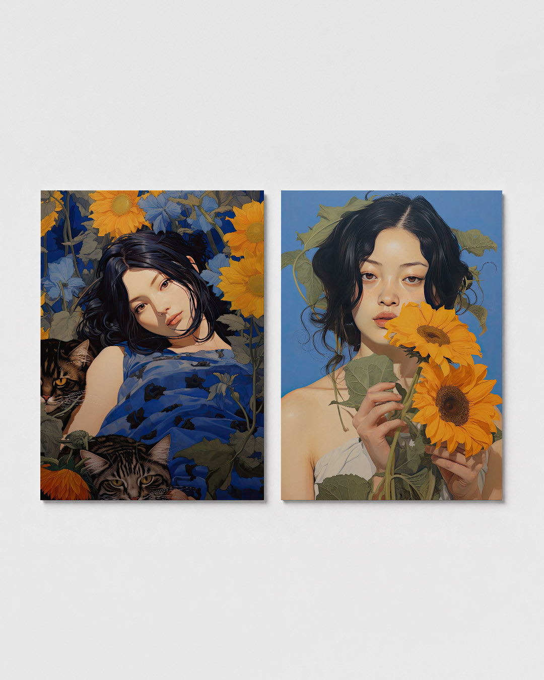 Bloemen en blik Posterset