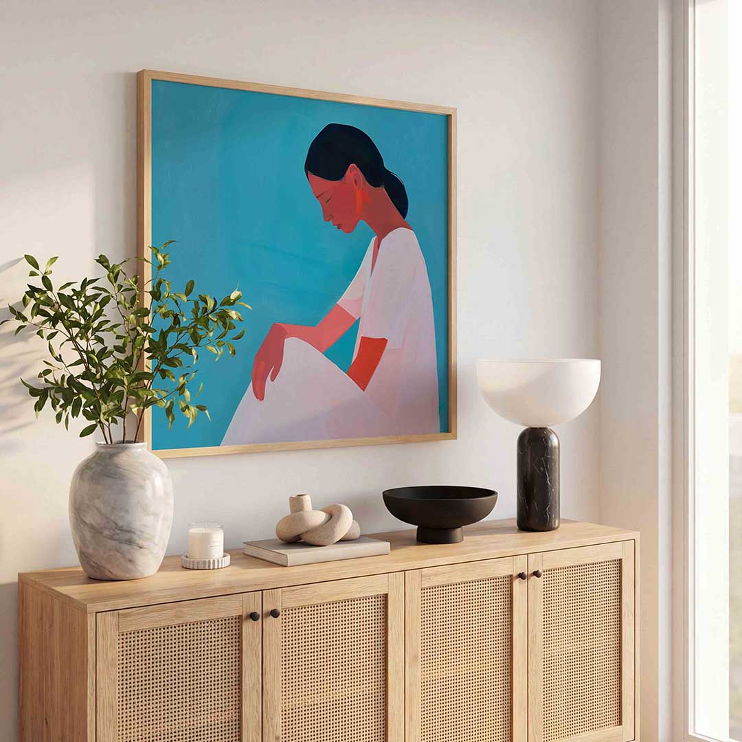 Vrouw in profiel Poster
