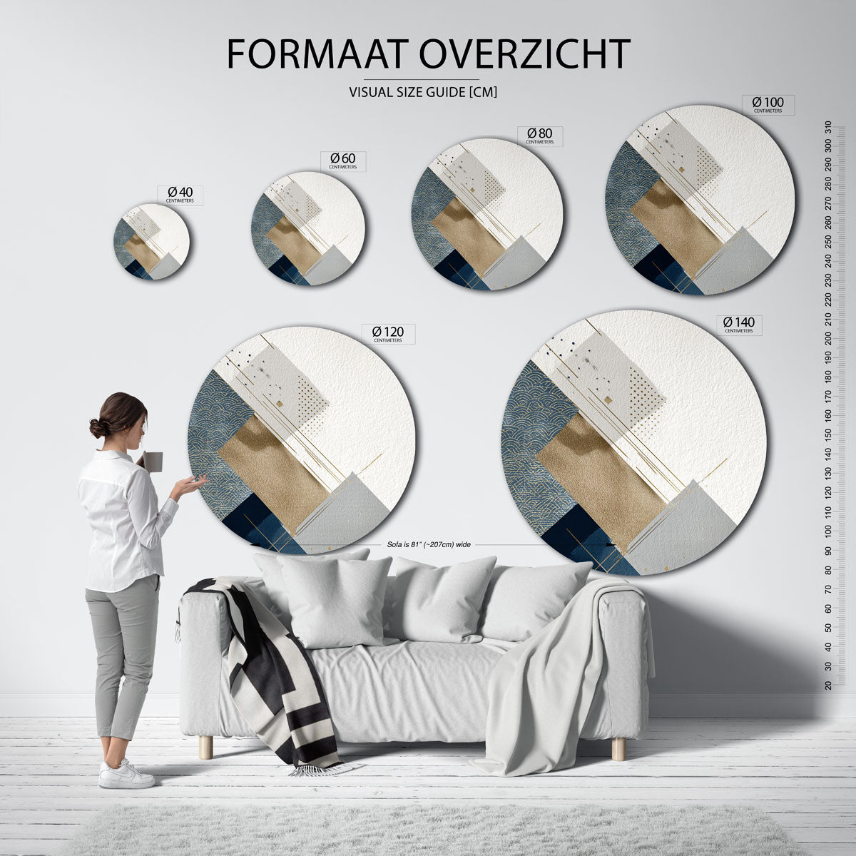 Abstracte geometrische Muurcirkel