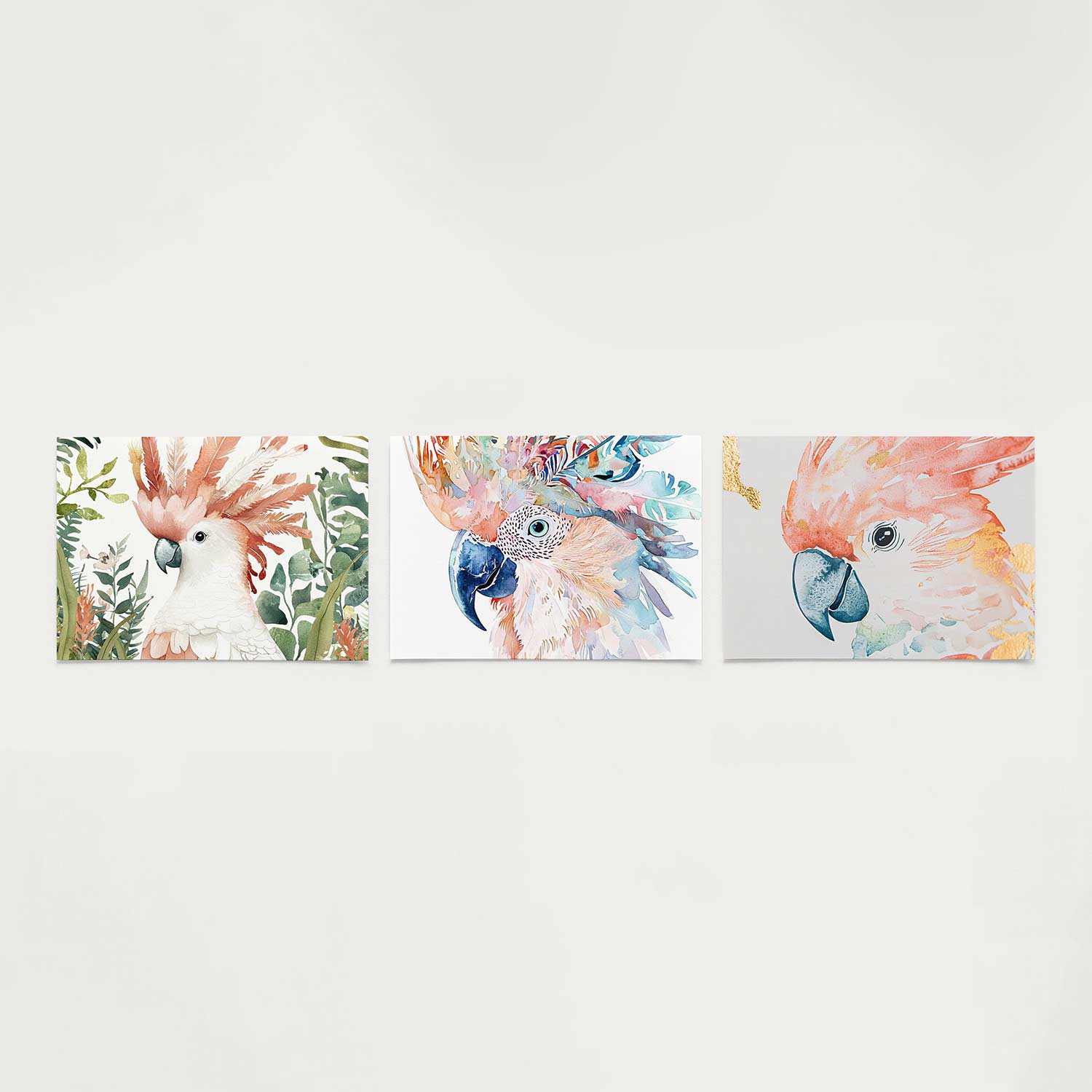 Vogel en bladeren Posterset