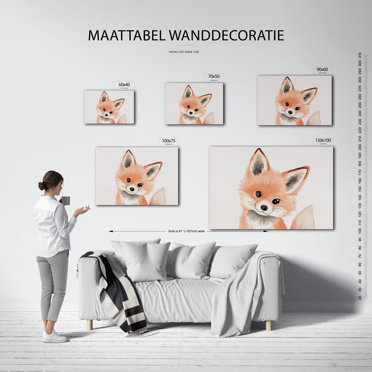 Vrolijke vos Kunstwerk