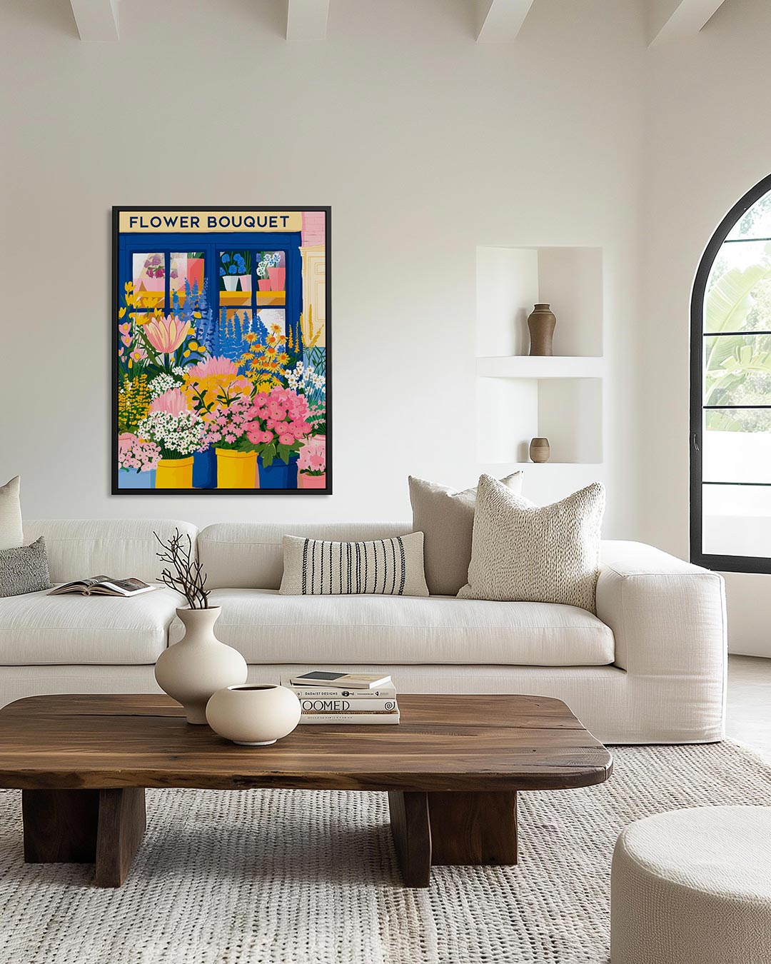 Bloemenwinkel illustratie Kunstwerk