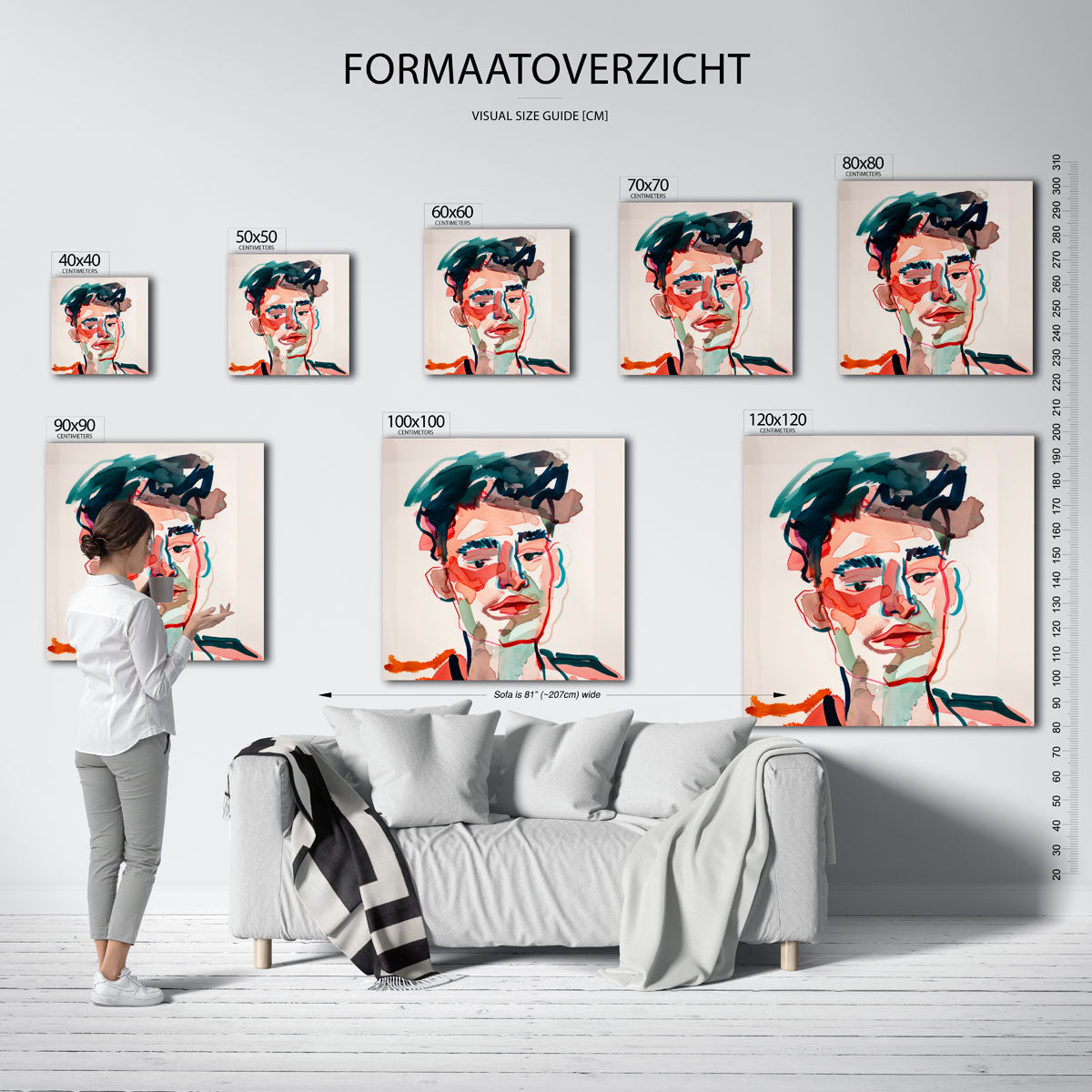 Abstracte portret Poster