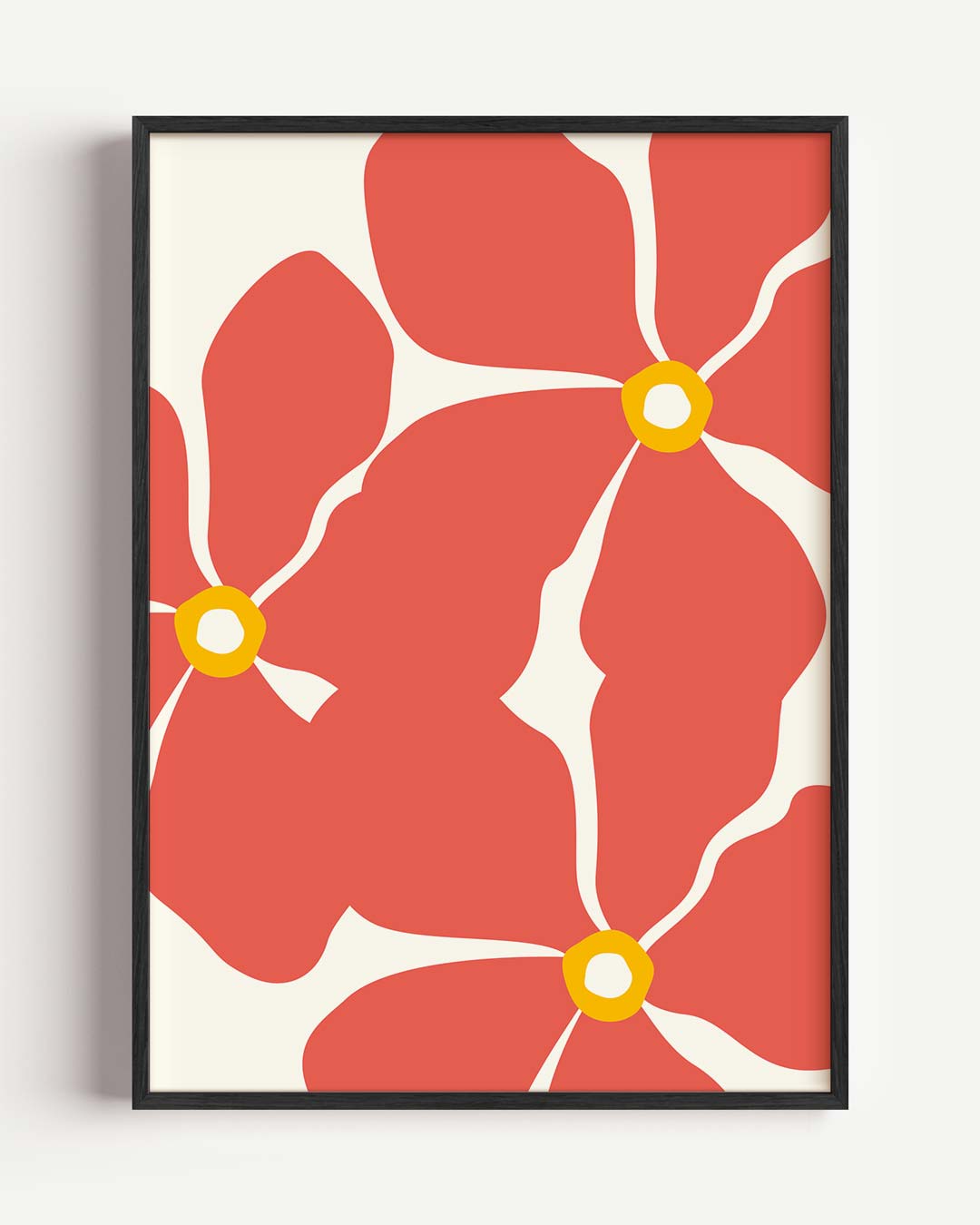 Bloemenpracht in Koraal Poster-WallArtistic