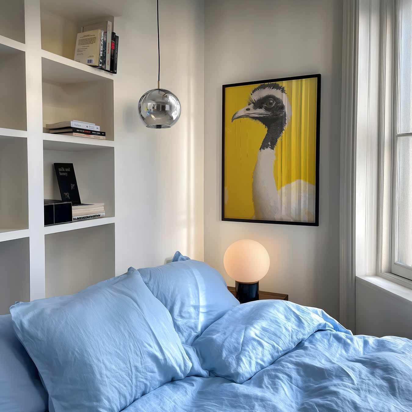 Moderne Struisvogel Kunstposter-WallArtistic