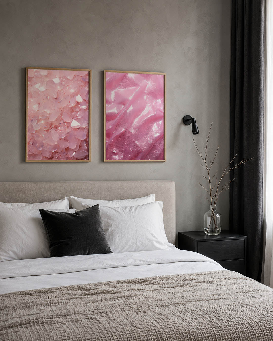 Roze kristaltextuur Posterset