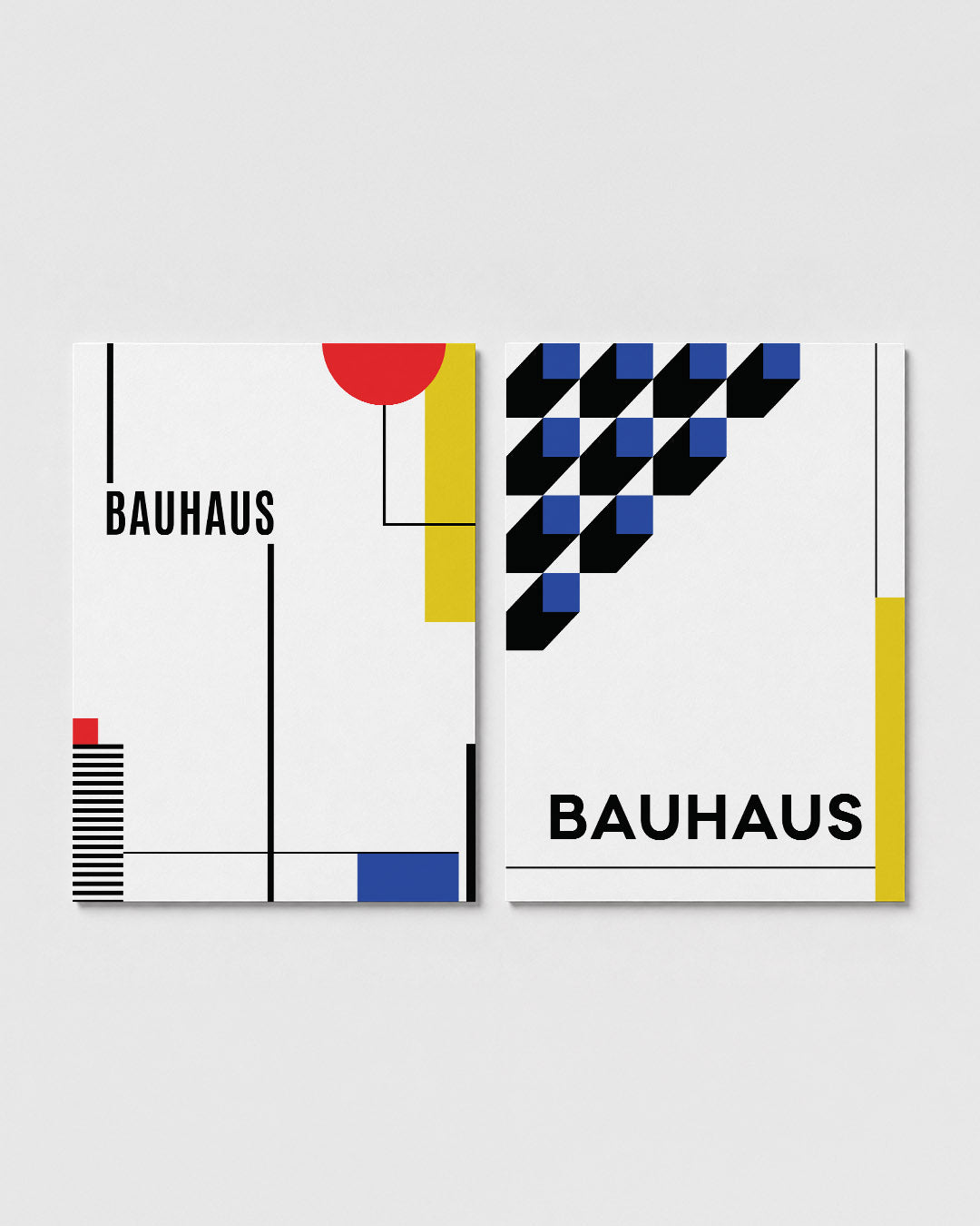 Kleurrijke lijnenspel Posterset