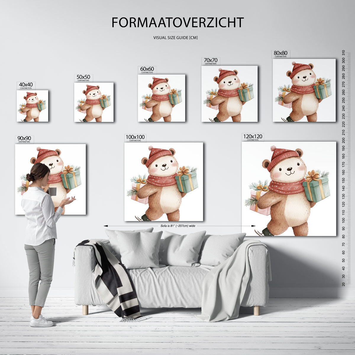 Beer met cadeaus Poster
