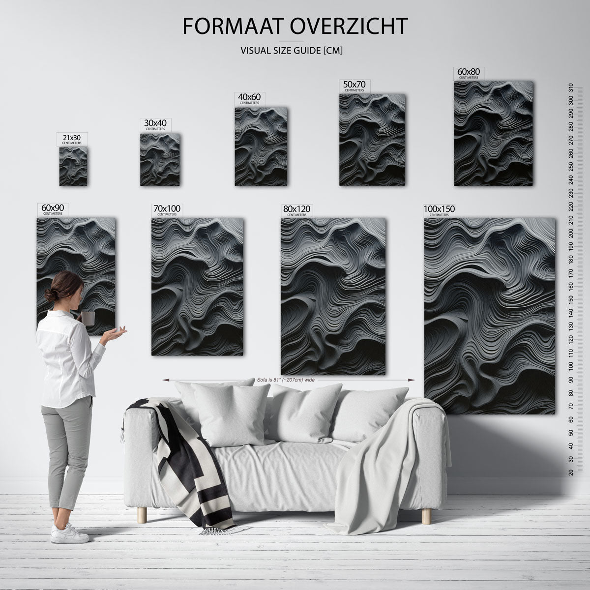 Golvende lijnen Poster