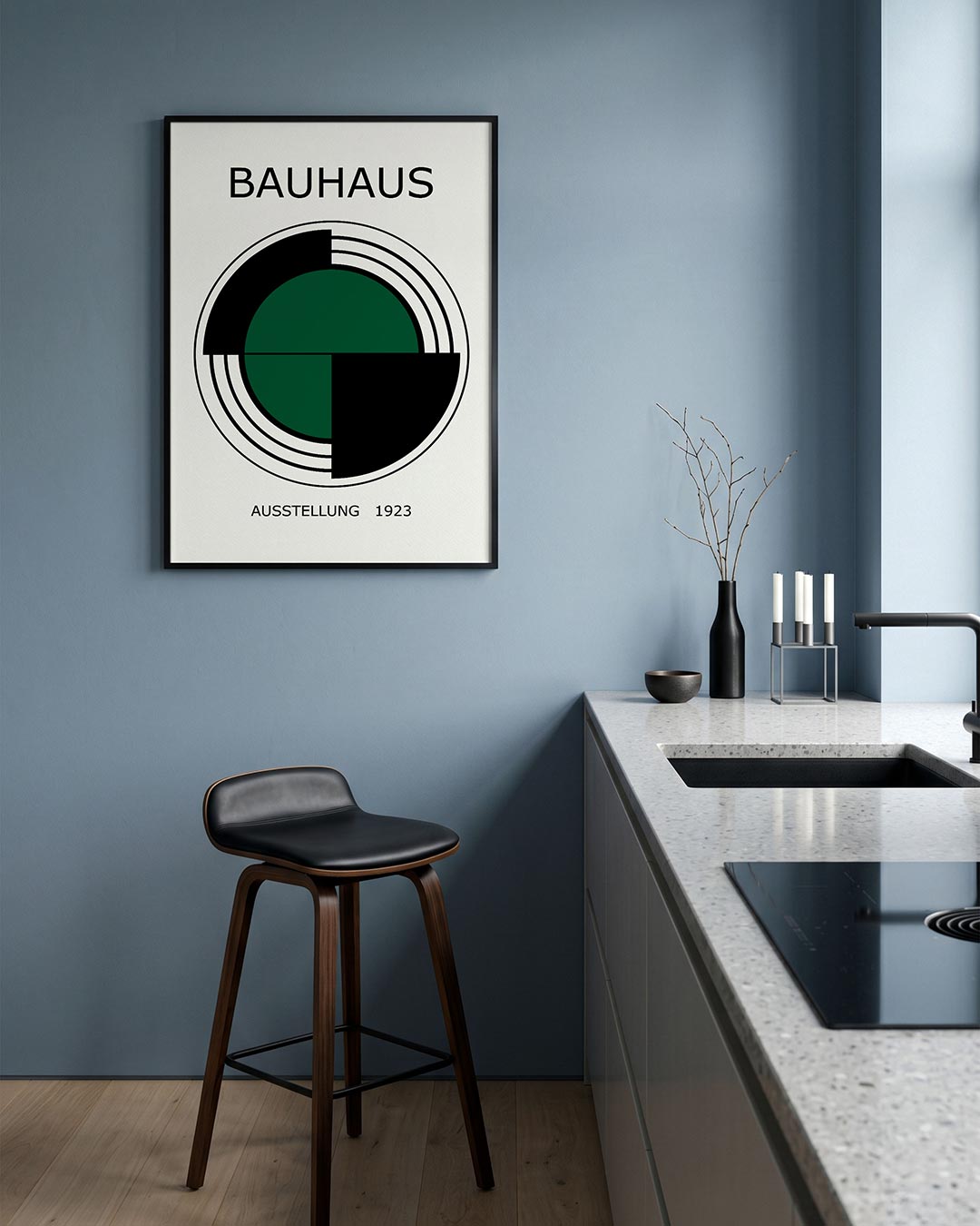 Cirkelstructuur en lijnen Poster