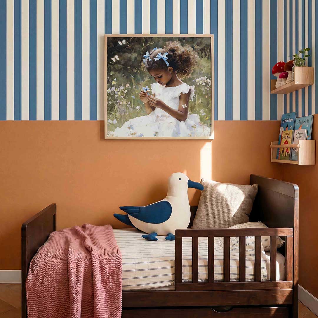 Meisje met bloemen Poster