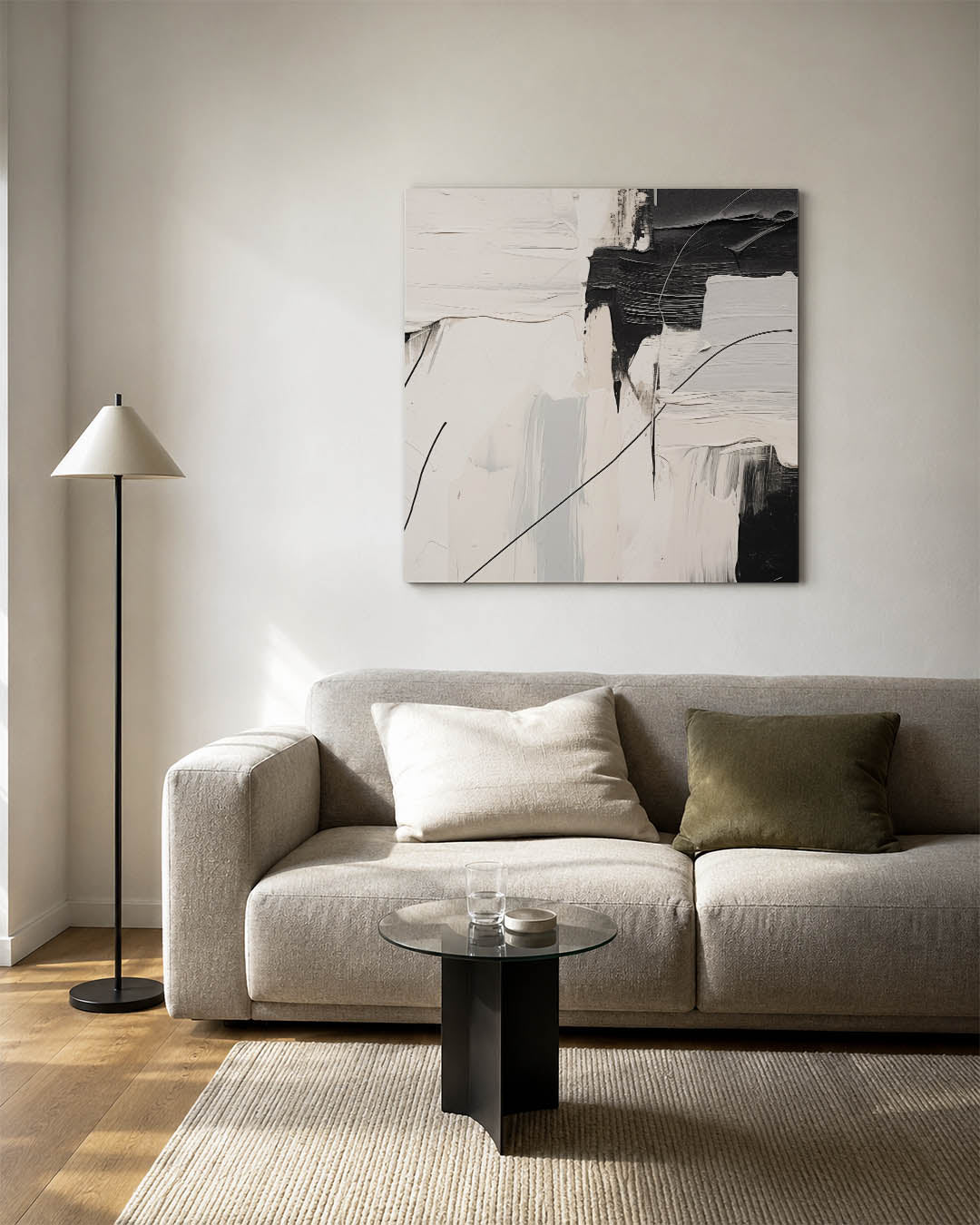 Compositie van lijnen Kunstwerk