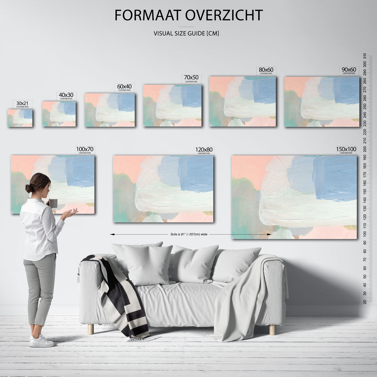 Abstracte pastelkleuren Poster
