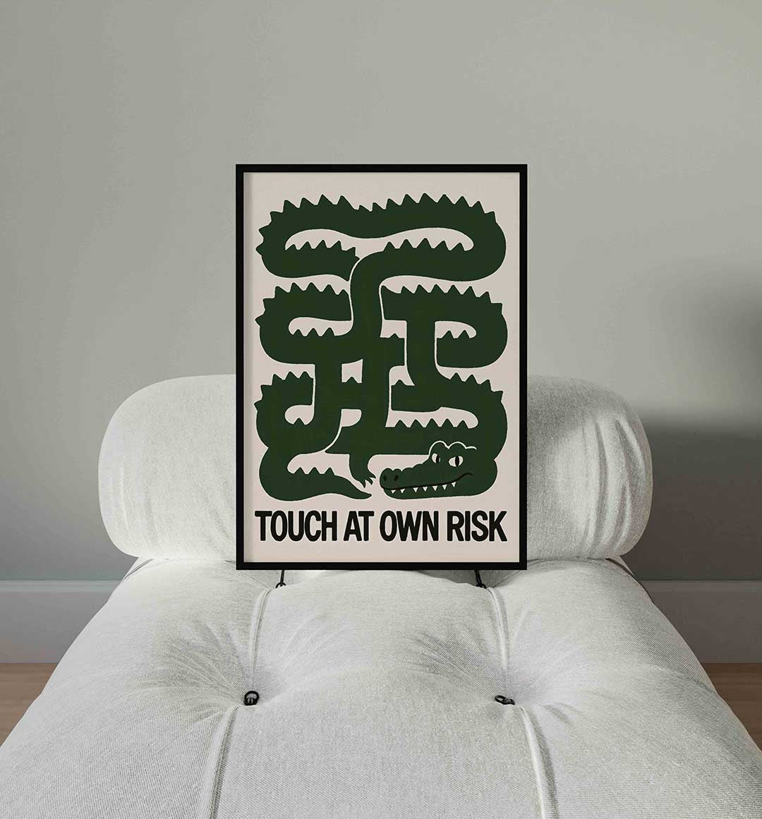 Krokodil met tekst Poster
