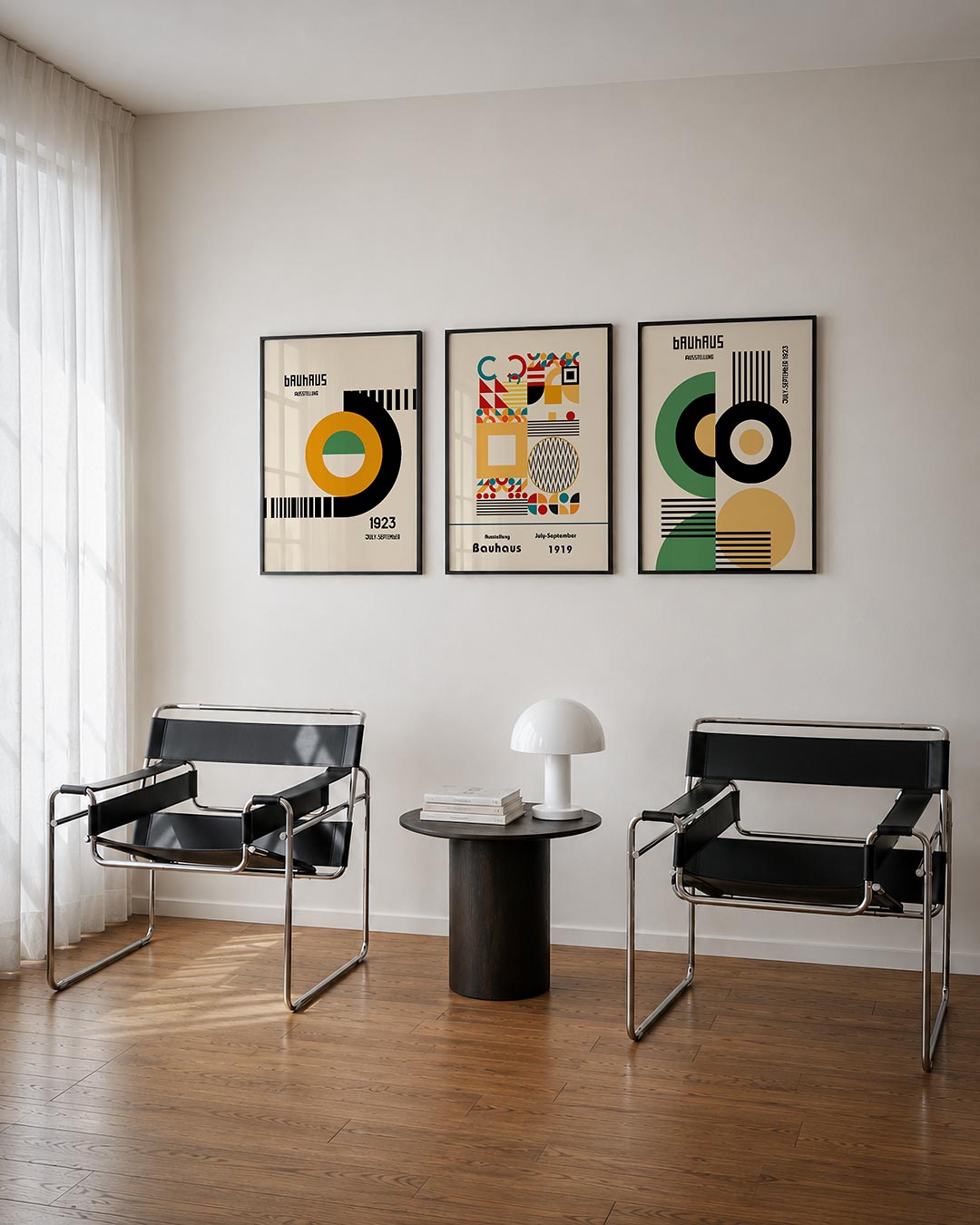 Kleurrijke cirkelcompositie Posterset