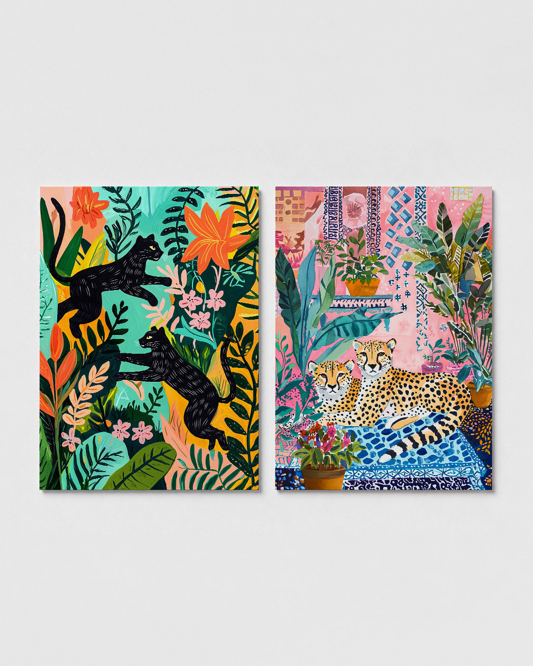 Kleurrijke jungle Posterset