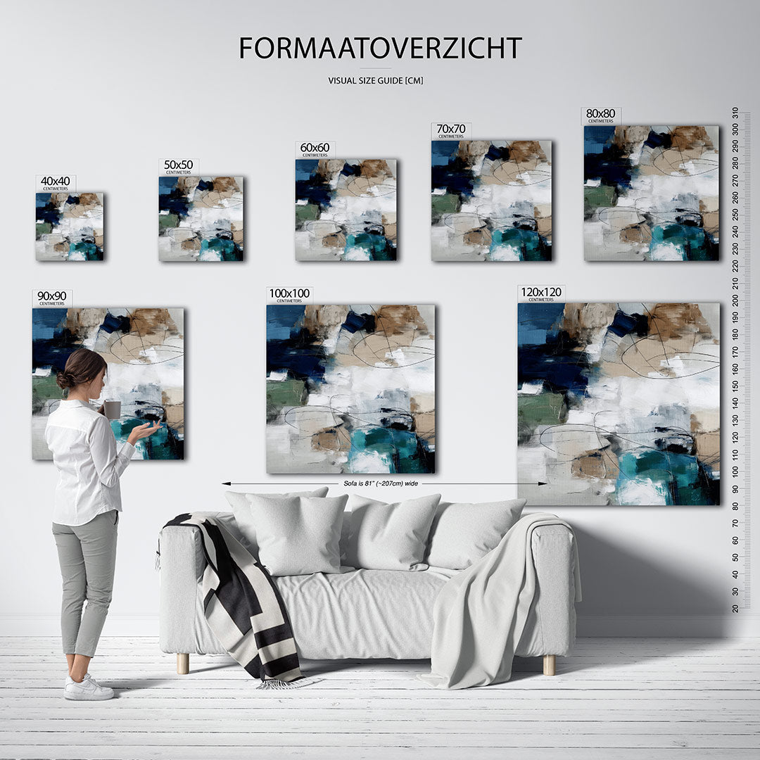 Dynamische kleurvlakken Kunstwerk