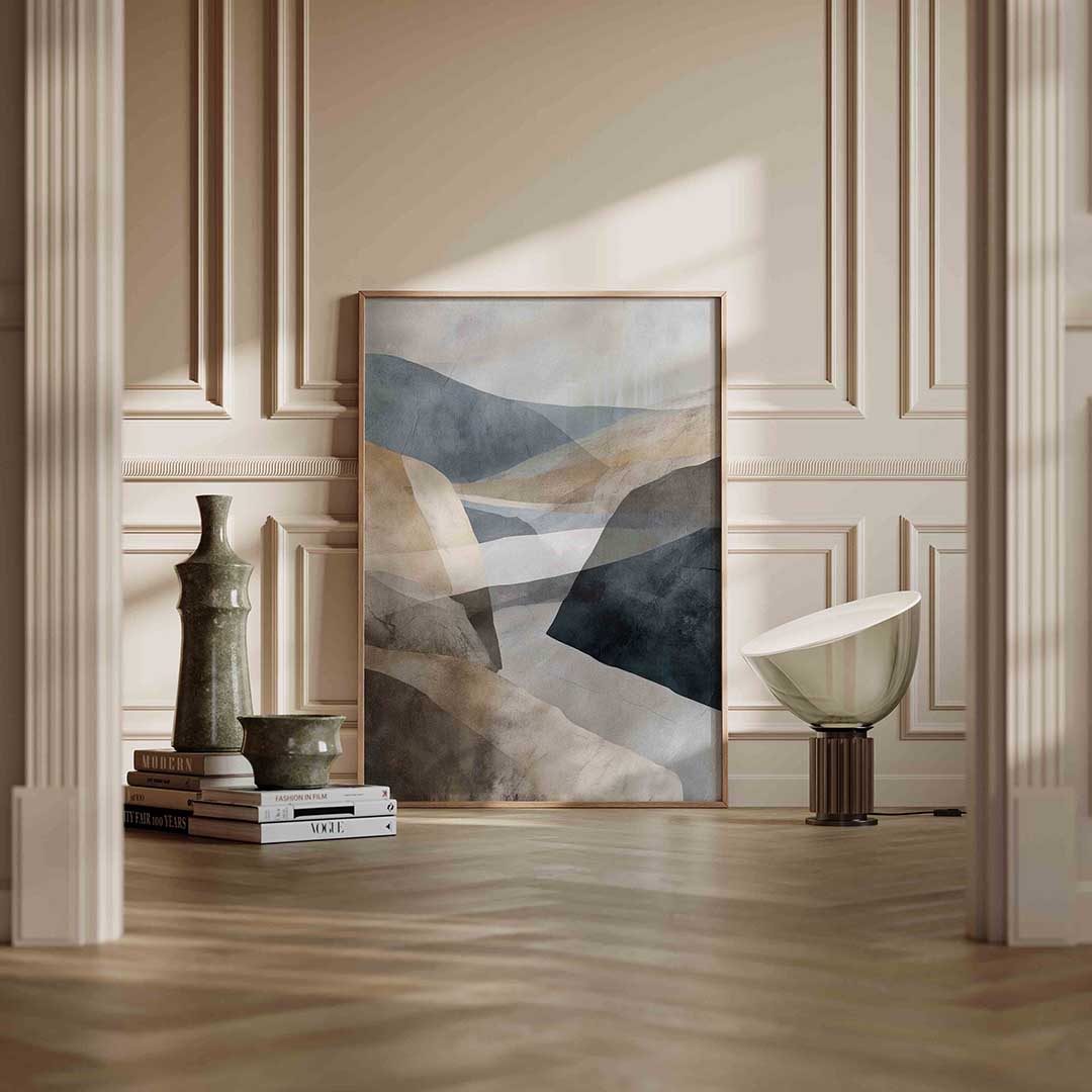 Abstracte landschapsvormen Poster