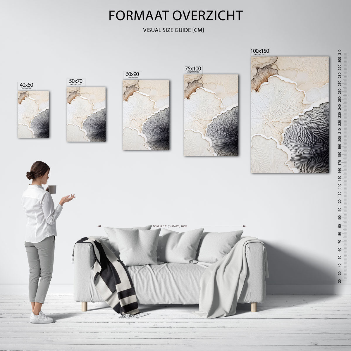 Organische lijnpatronen Kunstwerk
