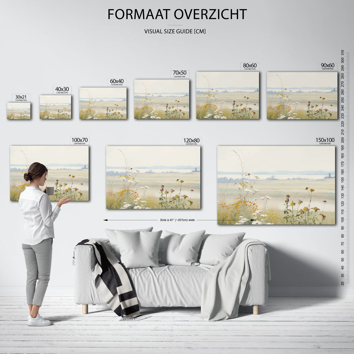 Veld met bloemen Poster