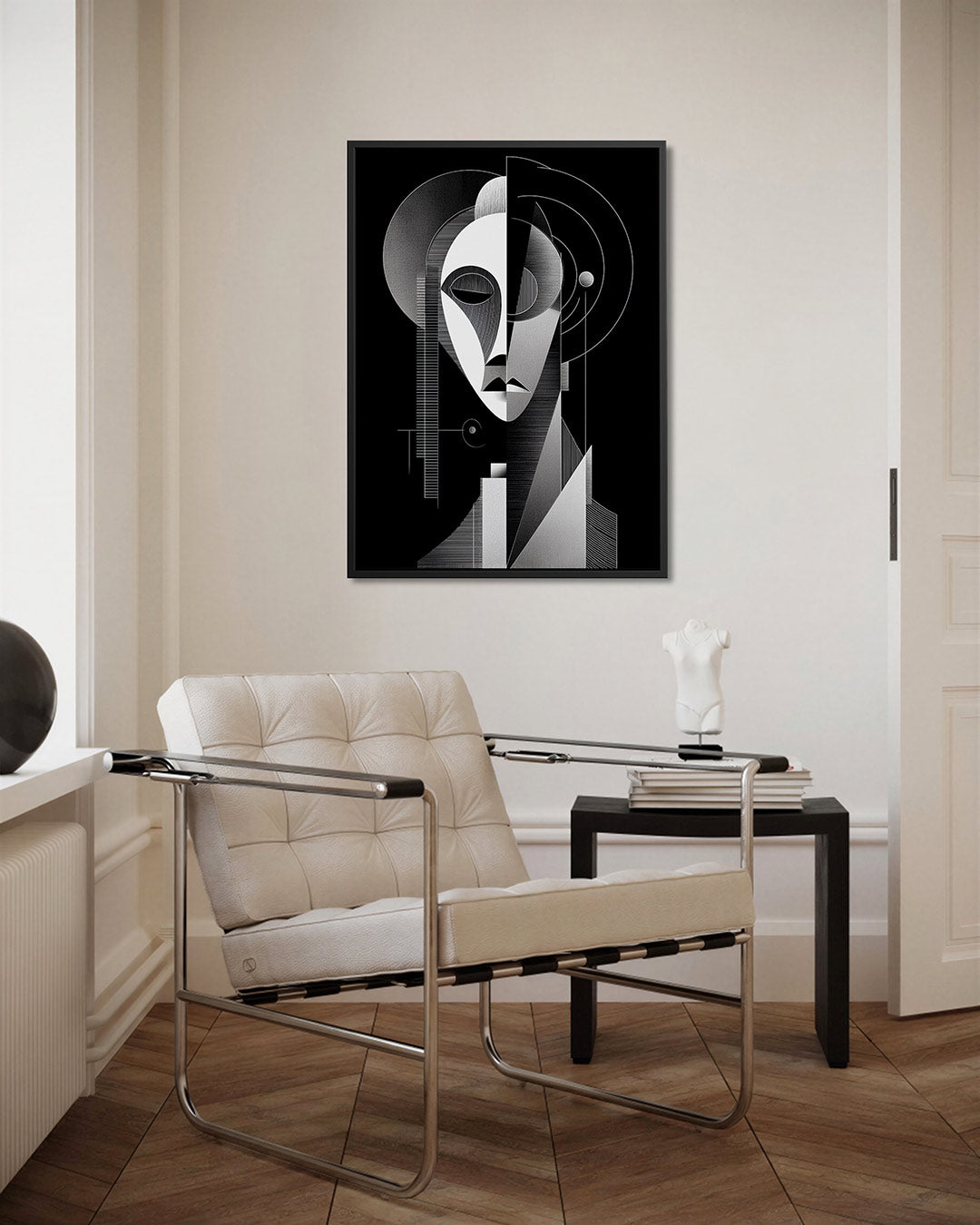 Geometrisch portret Kunstwerk