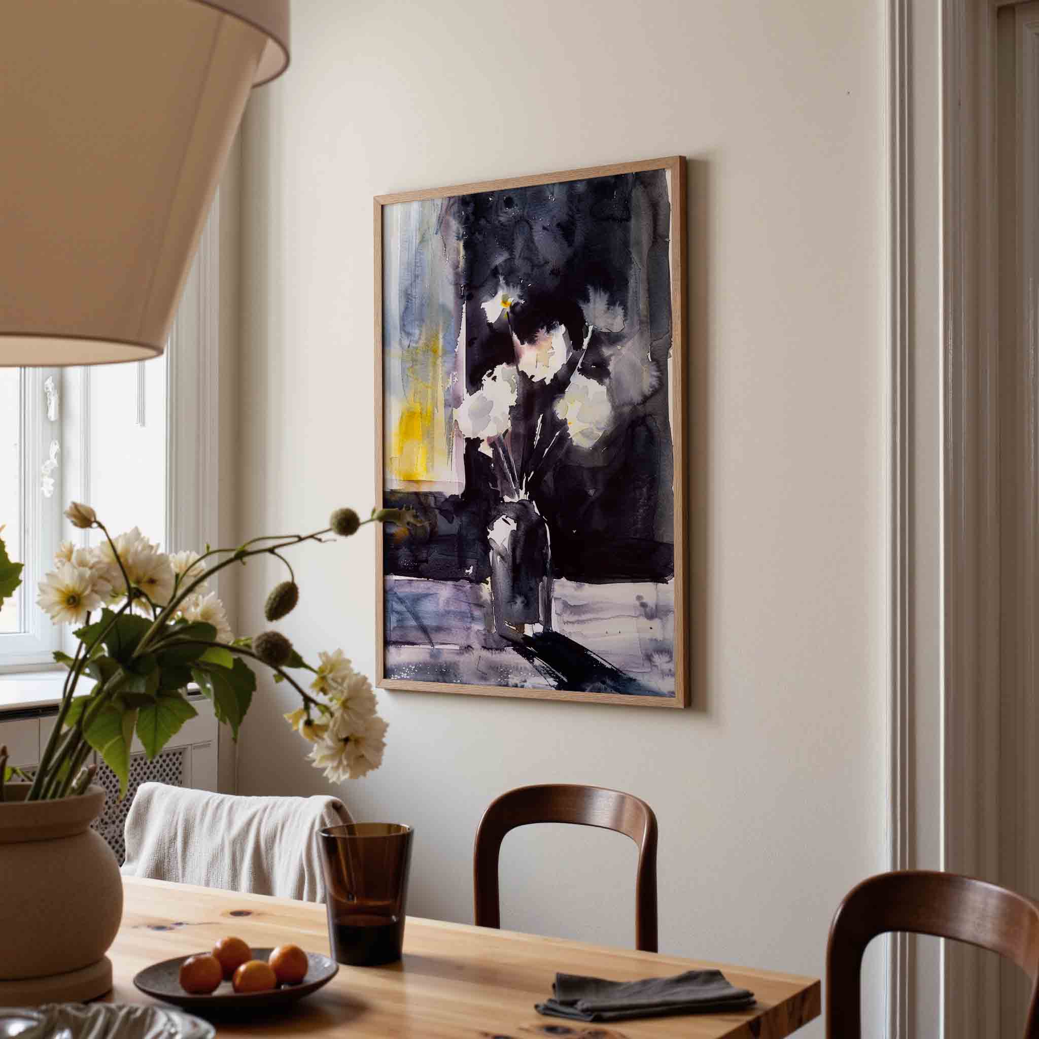 Bloemen in vaas Poster