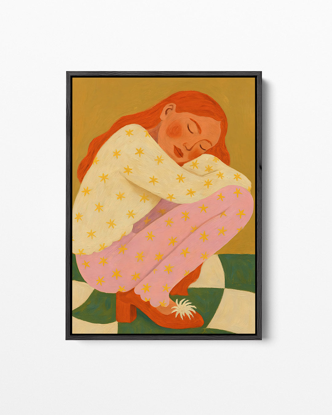 Dromerige vrouw Kunstwerk