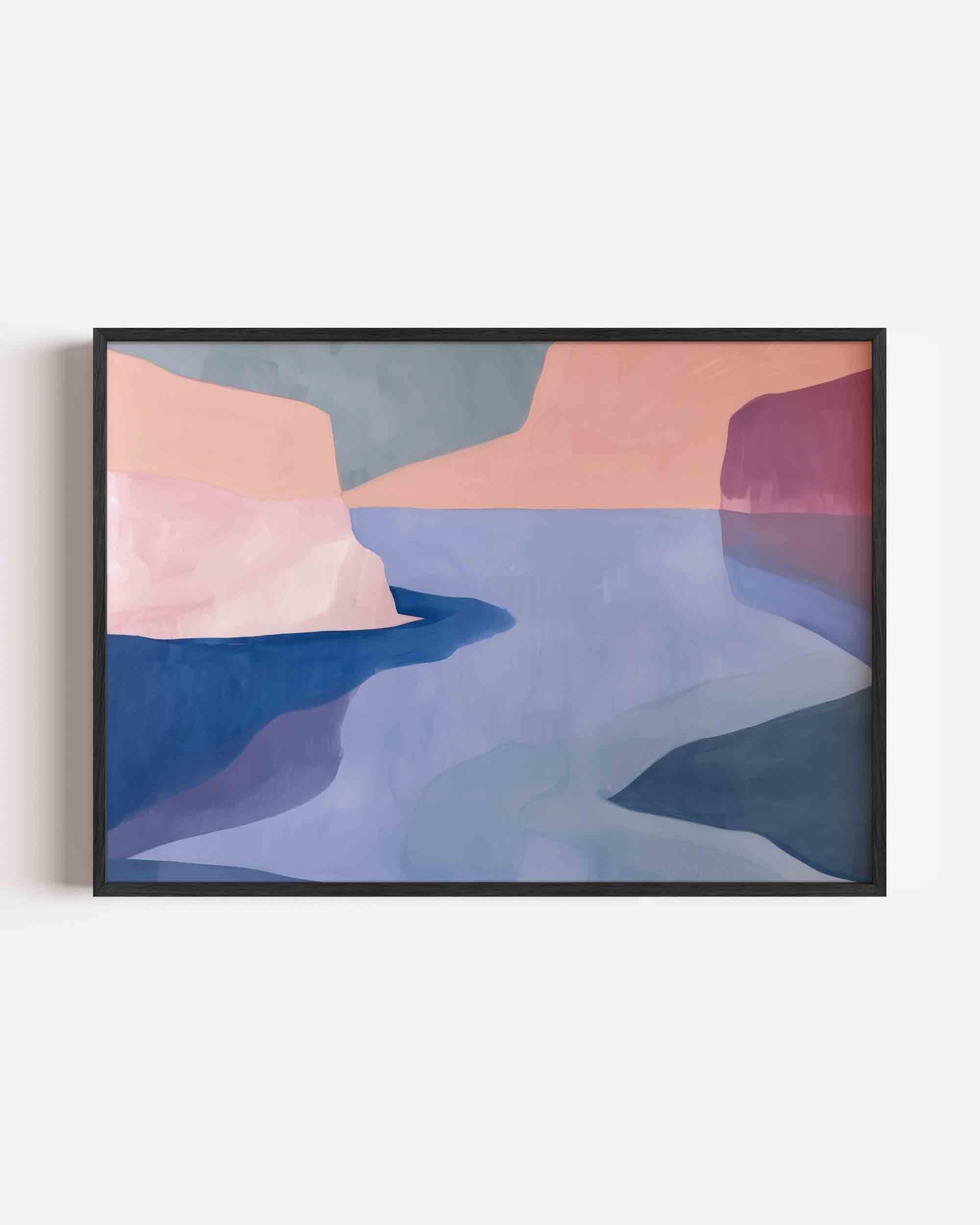 Abstracte landschapsvormen Poster