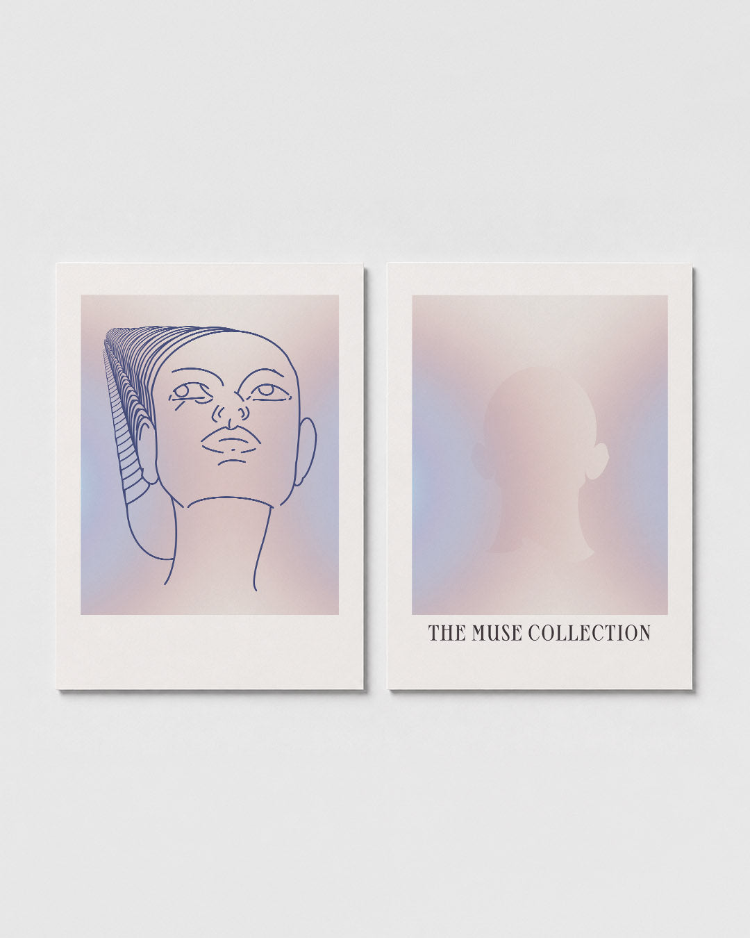 Lijnen en gezicht Posterset