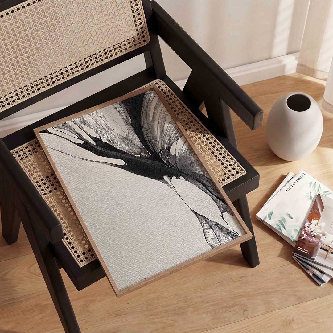Abstracte zwart wit Poster