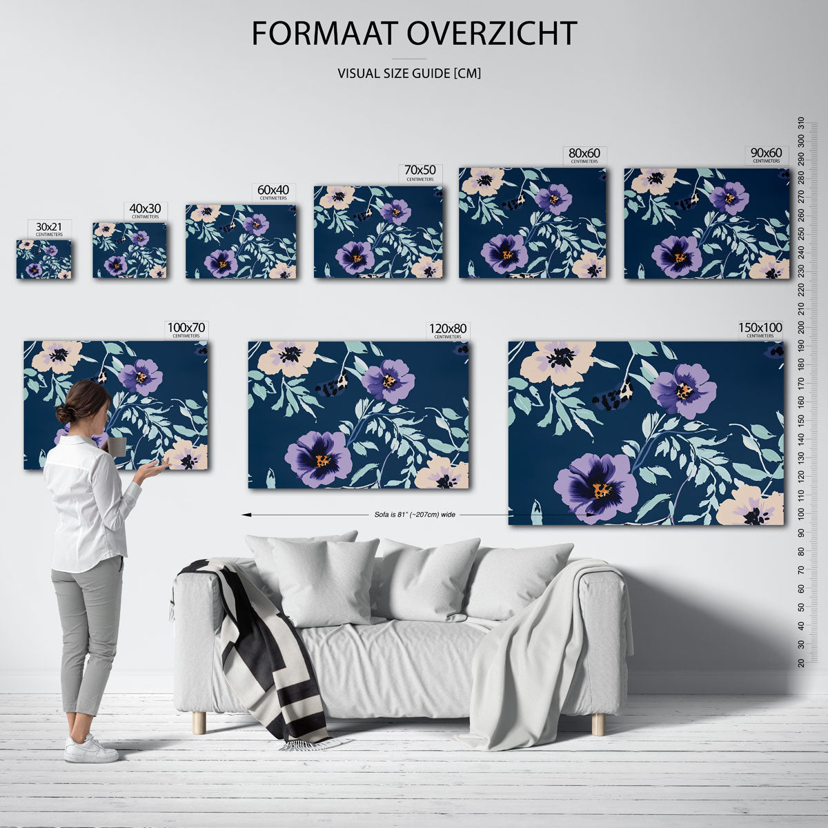 Bloemen en bladeren Poster