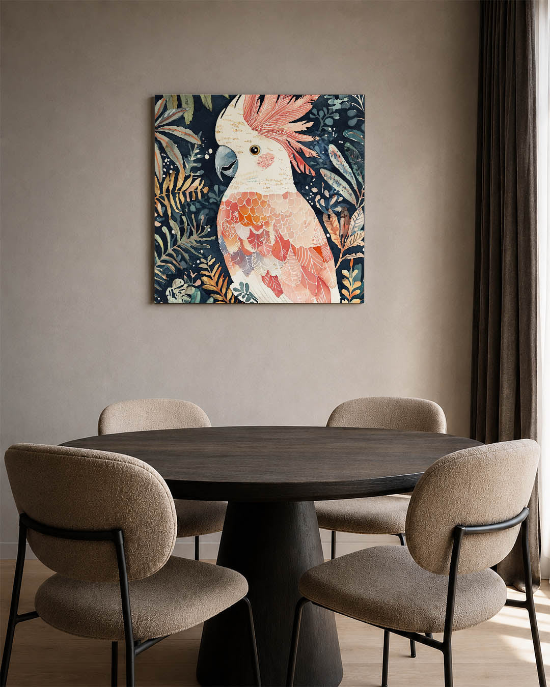 Vrolijke vogel illustratie Kunstwerk