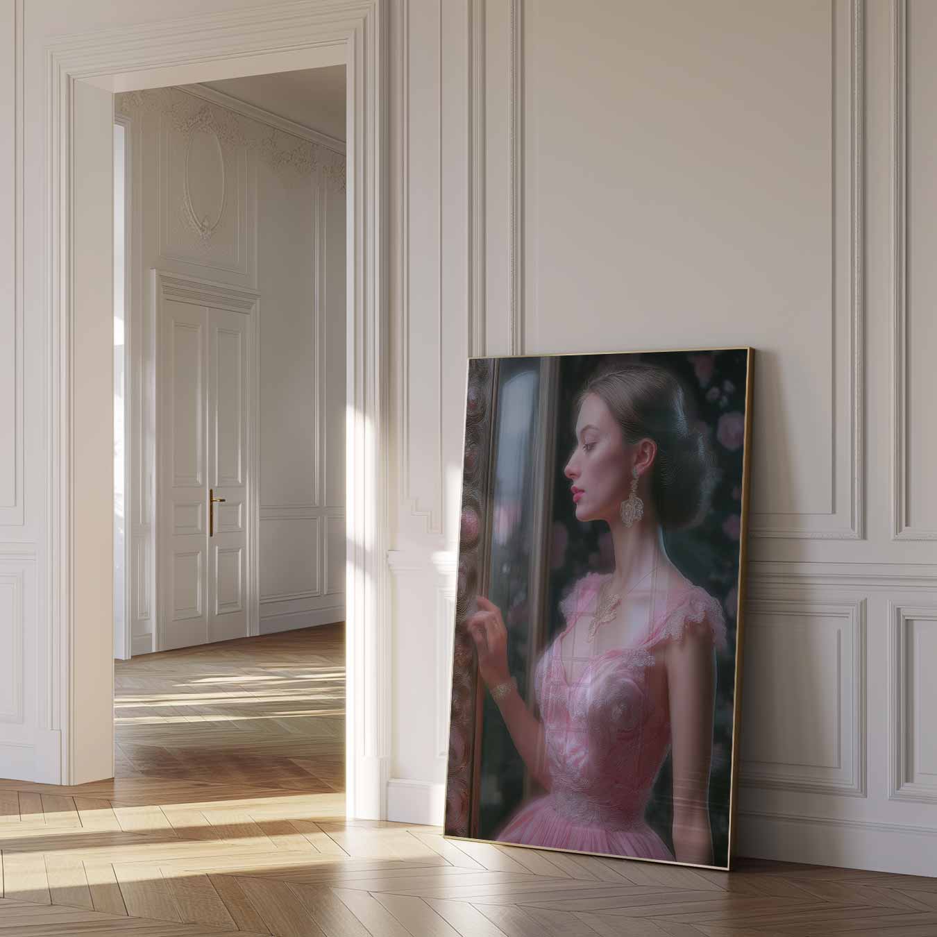 Dromerige Elegantie in Roze Poster-WallArtistic