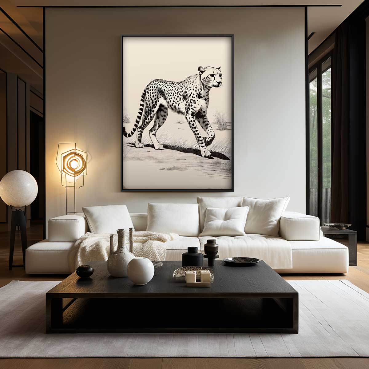 Majestätischer Gepard in der Savanne (Kunstwerk)