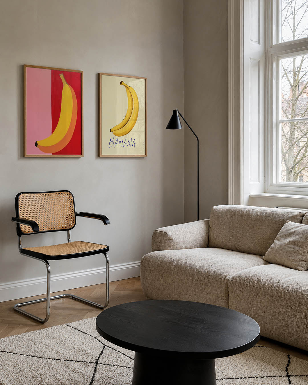 Kleurrijke banaan Posterset