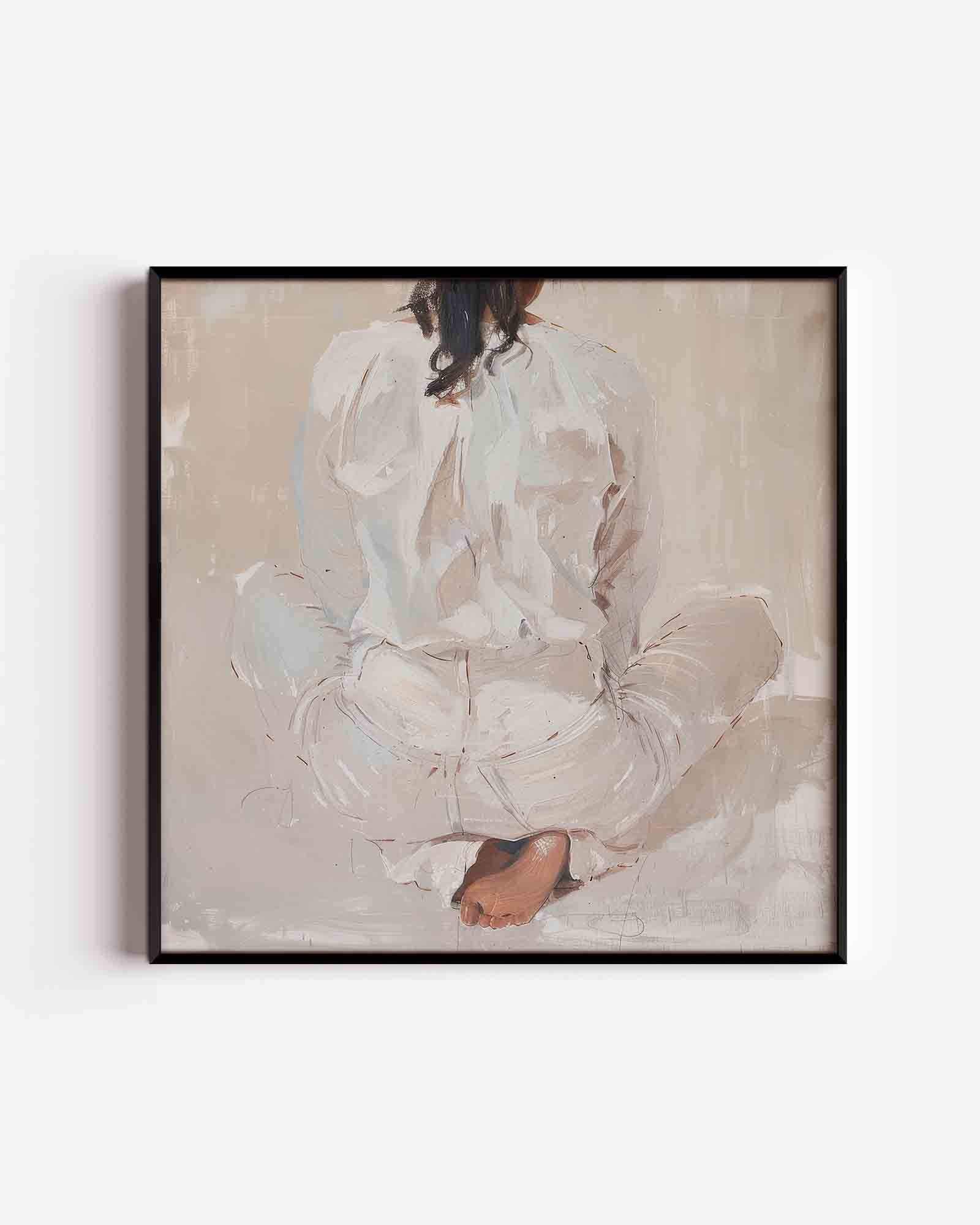 Zittende figuur Poster