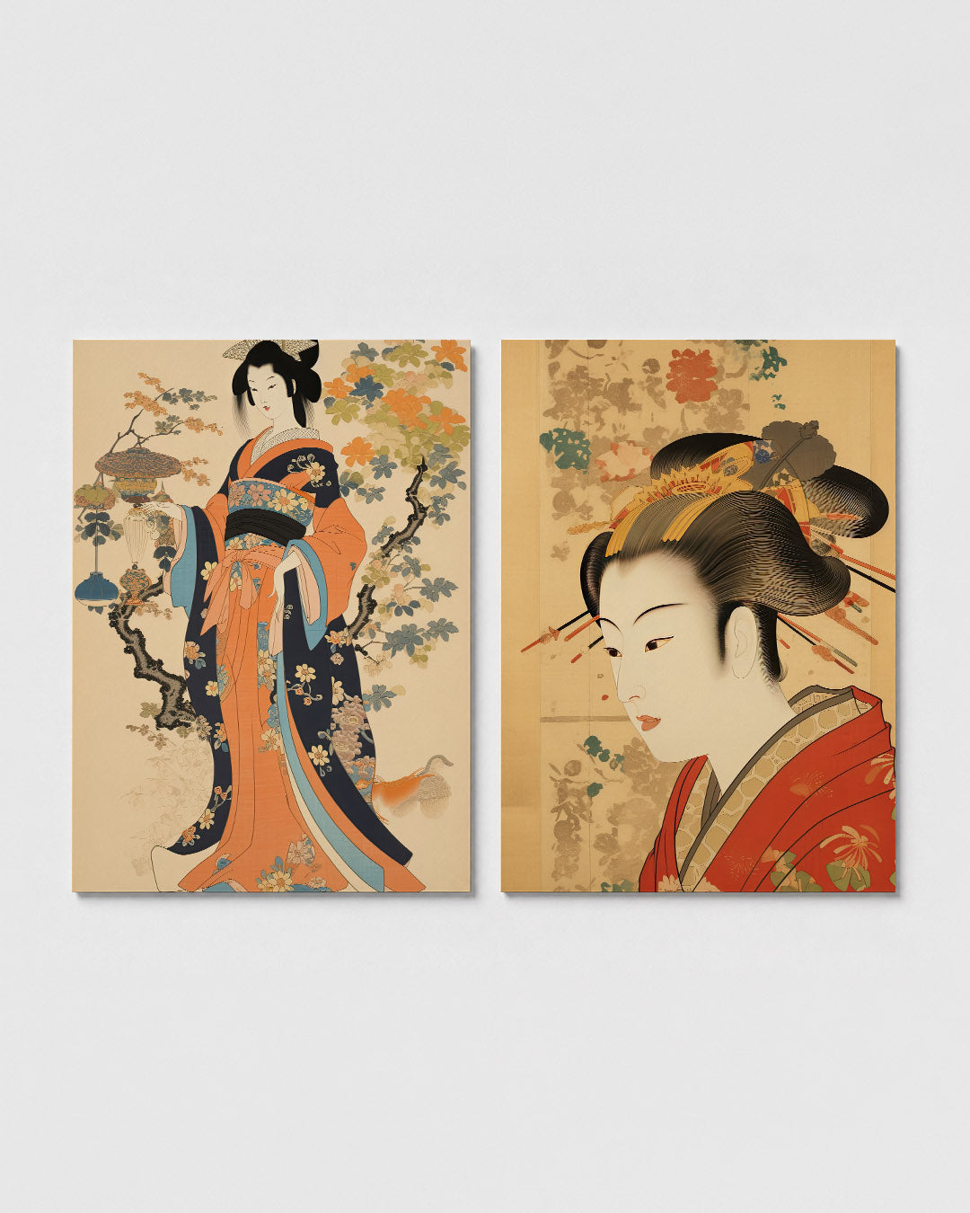 Kleurrijke kimono Posterset